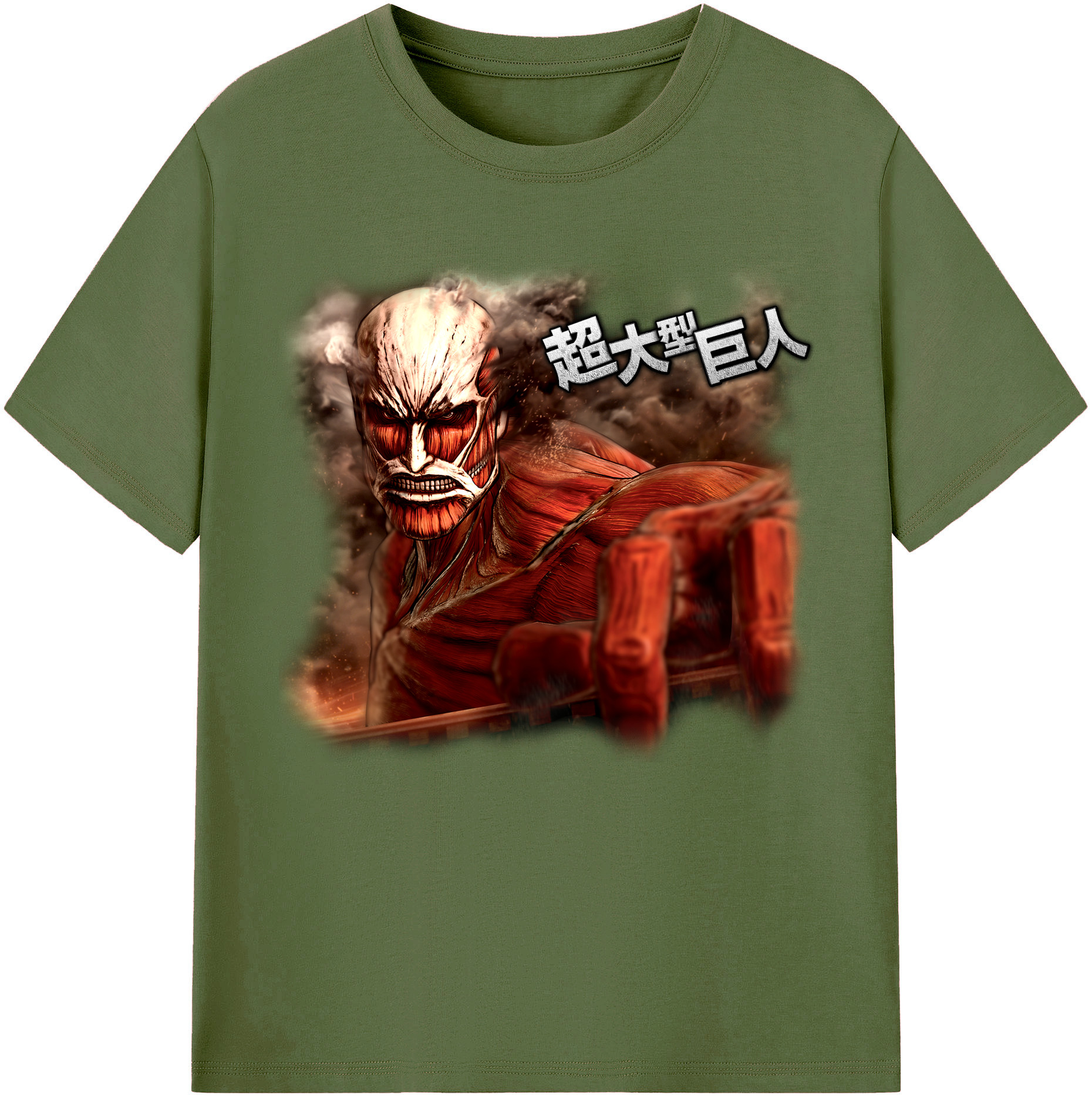 （画像用） 進撃の巨人 Attack on Titan 綿100％半袖Tシャツ（フロントプリント）